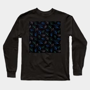 woodsy leaves pattern Long Sleeve T-Shirt